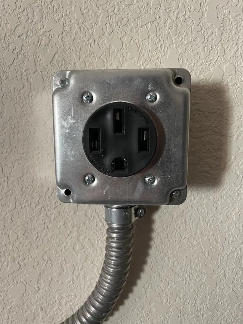 NEMA 14-50 outlet installed for Smart Home Electrical in Kewaskum